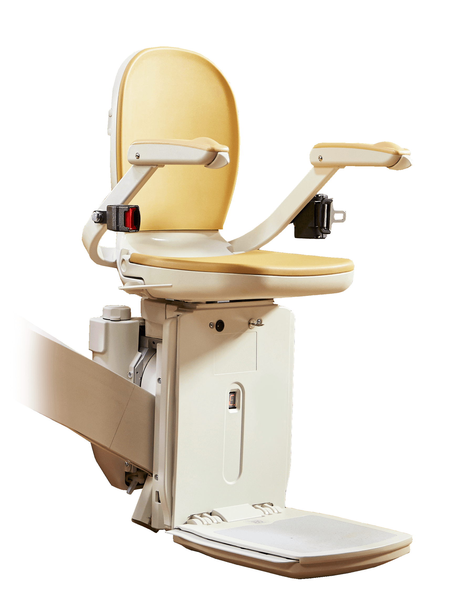Acorn curved Stairlift angle view in Massachusetts